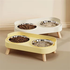 A Colourful Dopamine Pet Double Bowl