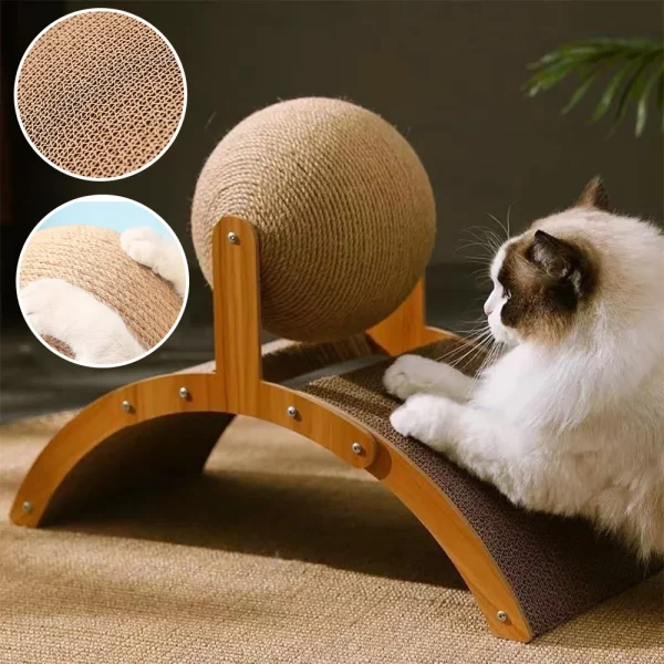 Cat Grinding Paw Toy 2In1