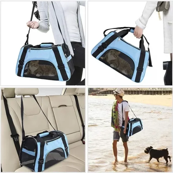 Pet Portable Foldable Four Sided Breathable Mesh Pet Bag
