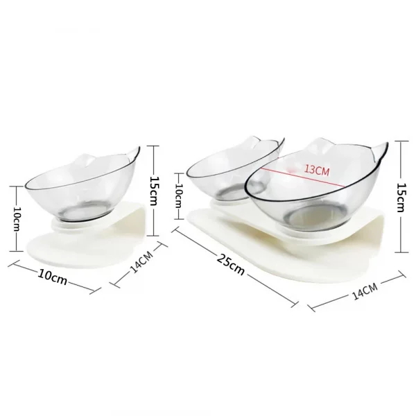 Non-Slip Cat Single Double Pet Bowls With Stand