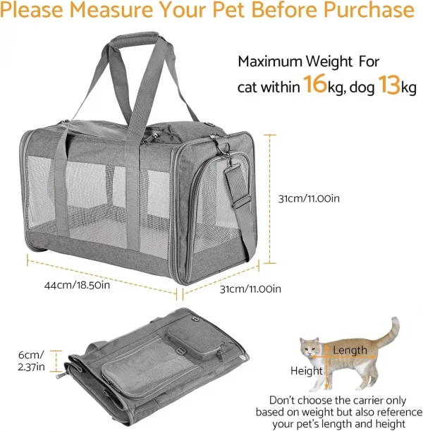 Airline Approved Pet Carrier for Cats and Dogs