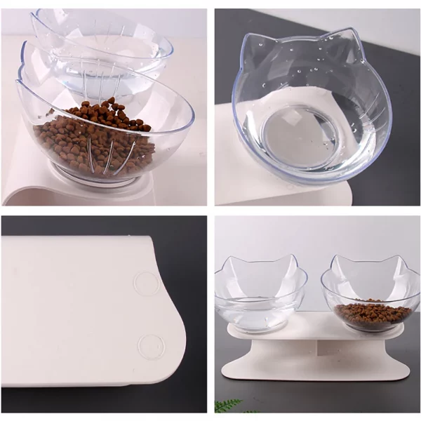 Non-Slip Cat Single Double Pet Bowls With Stand
